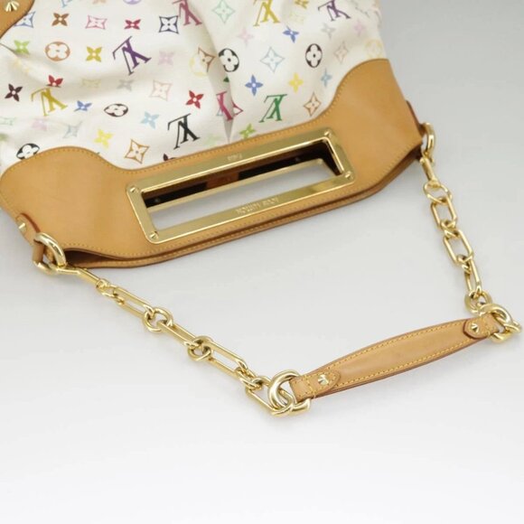 LOUIS VUITTON Monogram Multicolor Judy GM Shoulder Bag White M40253 Auth 98245AV - Picture 8 of 16